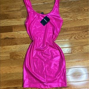 Forever 21 Pink Shiny dress Size S NWT